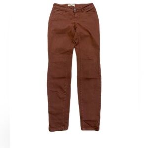 Brody Jeans Skinny Ankle Jeans - Rust/Burnt Sienna, Size 25W x 29L